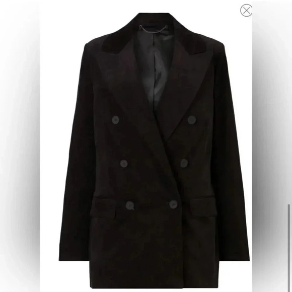 NEW All Saints Adlai Corduroy Double-Breasted Blazer Jacket size US 2 - Picture 1 of 16